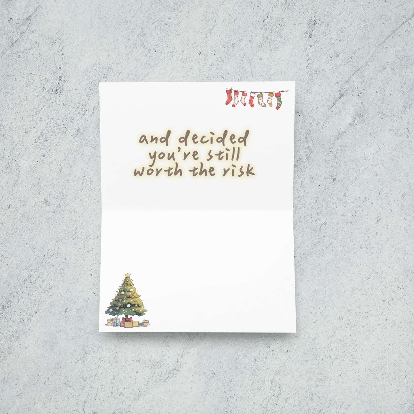 Funny Christmas Card - Santa Checked His List Twice - Holiday Card with a Playful Twist, Cute Xmas Card